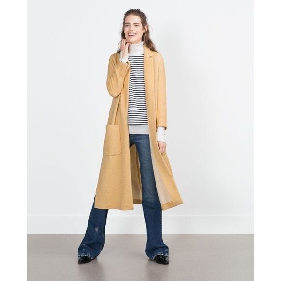 Zara Jackets & Blazers - ZARA Trafaluc Longline Coat – Camel Beige, Size XS